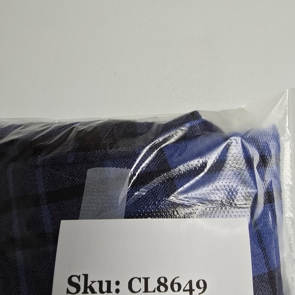 Habitat Womens Blue Plaid Tie Sleeve Tunic‎ Top Small Lagenlook Casual - Picture 9 of 9